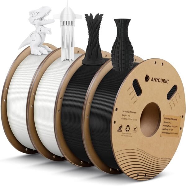 Bundle Anycubic Kobra 3 Max 3D Printer + Anycubic ACE Pro Multi Color 3D Printer Filament Dryer Box + ANYCUBIC PLA 3D Printer Filament Bundle 4KG 2 Pack of Black & 2 Pack of White - Image 3