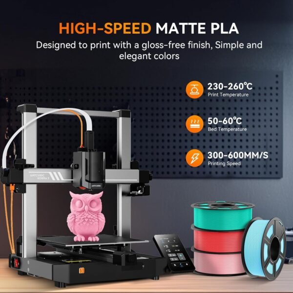 High Speed PLA 3D Printer Filament，Matte PLA Filament 1.75mm for High Speed 50-600mm/s, High Toughness Matte Filament, Olive Green 1KG - Image 9