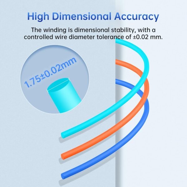 ANYCUBIC PLA Plus (PLA+) 3D Printer Filament 1.75mm, High Toughness 3D Printing Filament, Dimensional Accuracy +/- 0.02mm, Print with Most FDM 3D Printers, 1KG Spool, Light Blue - Image 4