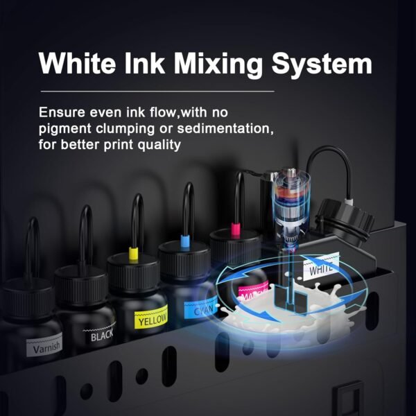 DXZ A3 UV Printer,Automatic L805 UV Flatbed Cylinder Printer with Varnish 100% Transfer Rate for Phone Case,Acrylic,Metal,Leather,Golf,Bottle,2-Year Ink Included - Image 4