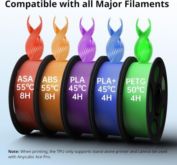 (Bundle Anycubic Kobra S1 Combo) Anycubic 3D Printer Multi-Color 3D Printer Max 600mm/s High Speed Printing High Precision, 9.8"x9.8"x9.8" - Image 8