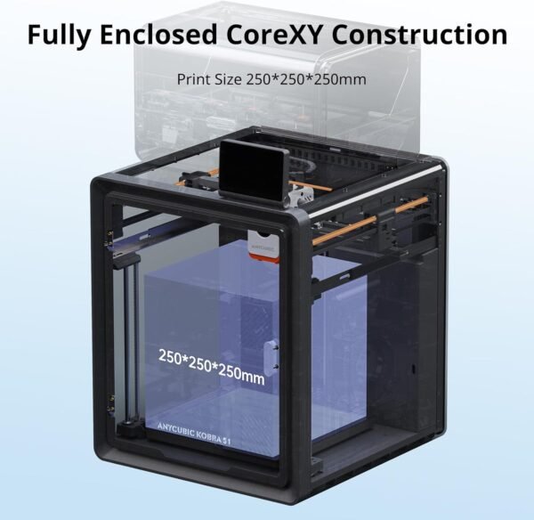 (Bundle Anycubic Kobra S1 Combo) Anycubic 3D Printer Multi-Color 3D Printer Max 600mm/s High Speed Printing High Precision, 9.8"x9.8"x9.8" - Image 9