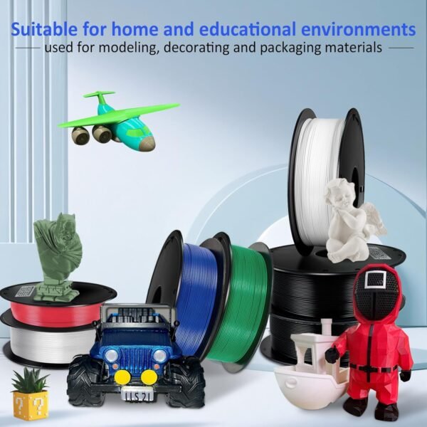 GIANTARM 3D Printer Filament, Black PLA Filament 0.5kg, 1.75mm Dimension Accuracy +/- 0.03mm, 3D Printing Filament - Image 5