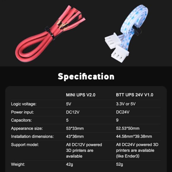 BIGTREETECH UPS 24V V1.0 Resume Printing While Power Off Module Sensor for SKR V1.4 Turbo/SKR Mini E3 V3.0/Octopus V1.1/Manta M4P/M5P/M8P, Ender-3 CR-10 3D Printer Parts - Image 4