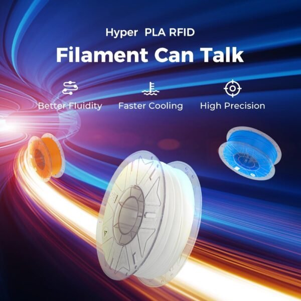 Creality K2 Plus Combo 3D Printer, Multi Color Printing with New CFS Bundle with Hyper RFID PLA Filament 1.75mm 4KG Orange Blue Green Yellow - Image 6
