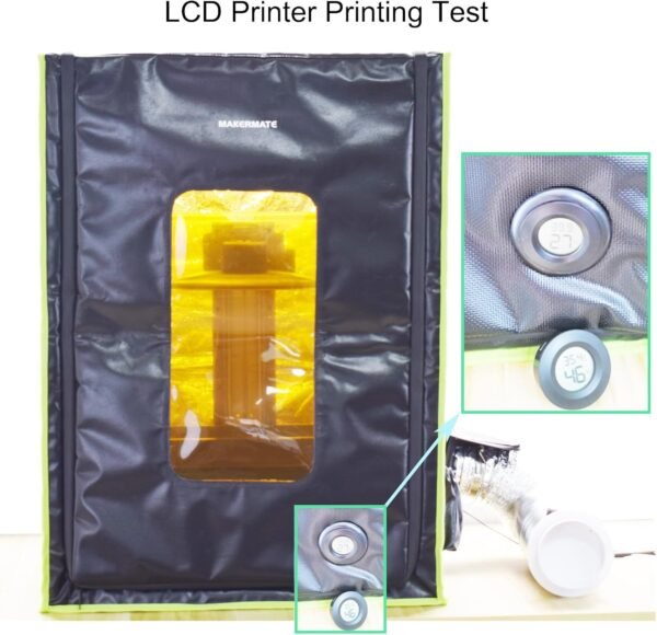 Enclosure for 3D Printer with Ventilation,LED Light,Thermo-Hygrometer Resin 3D Printer Enclosure Lock Smelly Vent Odors for Creality Ender Anycubic Elegoo Bamboo lab Prusa Sovol 3D Printer - Image 4