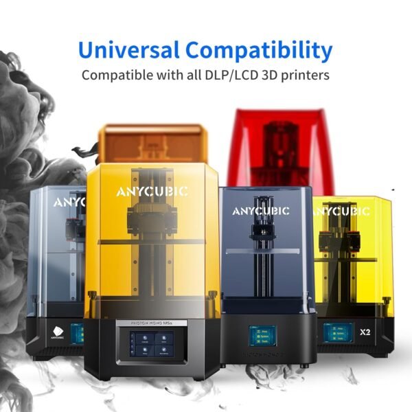 ANYCUBIC 3D Printer Resin, 405nm LCD UV-Curing 3D Resin, High Precision & Rapid Photopolymer Resin for LCD/DLP/SLA Resin 3D Printer (Black, 1kg) - Image 8
