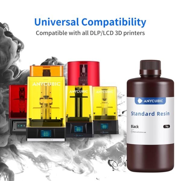 ANYCUBIC 3D Printer Resin, 405nm LCD UV-Curing 3D Resin, High Precision & Rapid Photopolymer Resin for LCD/DLP/SLA Resin 3D Printer (Black, 1kg) - Image 9