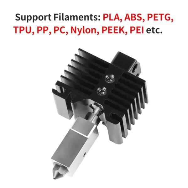 Up to 500°C Upgraded for Bambu Lab Hotend Heater Block for Bambu Lab X1/X1C/P1P/P1S 3D Printer with Removable Hardened Steel 0.4mm Nozzle and Ceramic Heater 3D Printer Hotend - Image 7