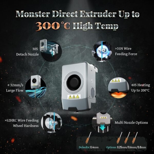 FLASHFORGE AD5X 3D Printer,Multi-Color 3D Printing,Max 600mm/s High Speed,Fully Auto Leveling,Large Flow High Temp Direct Extruder,Print Smooth & Precision,220x220x220mm Build Volume - Image 3
