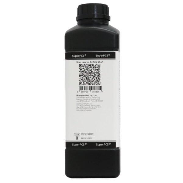 SuperPCS 3D Printer Resin, Toughest and Fastest, 50um 1.8GPa Print in 1.5 sec, Made in Korea by 3DMaterials (1000g, White) - Image 9