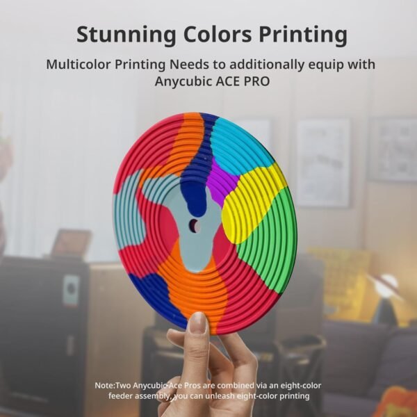 (Bundle Anycubic Kobra S1 Combo) Anycubic Multi-Color 3D Printer Max 600mm/s High Speed Printing High Precision, 9.8"x9.8"x9.8" - Image 4