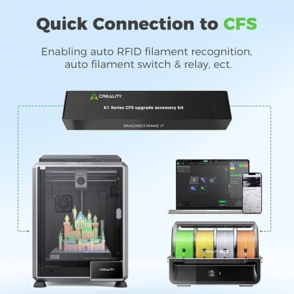 Official Creality CFS with K1 Series CFS Upgrade Kit, Multicolor 3D Printer Automatically Filament System, Supports 4 Parallel Devices for 16 Color Printing for K1 Max/K1C/K1/K1 SE 3D Printer - Image 4