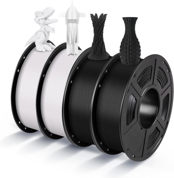 （Anycubic Filament Bundle 4KG ） Anycubic Kobra 3 Max Combo 3D Printer, Support Multi Color Printing 600mm/s High-Speedr + ANYCUBIC PLA 3D Printer Filament 2 Pack of Black & 2 Pack of White - Image 3
