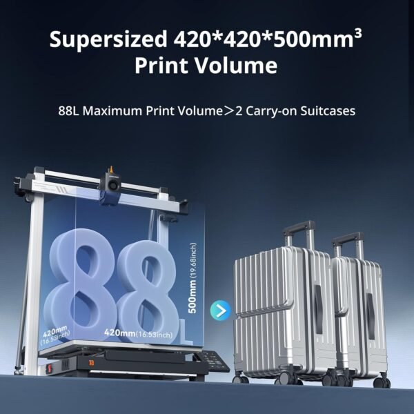（Anycubic Filament Bundle 4KG ） Anycubic Kobra 3 Max Combo 3D Printer, Support Multi Color Printing 600mm/s High-Speedr + ANYCUBIC PLA 3D Printer Filament 2 Pack of Black & 2 Pack of White - Image 5