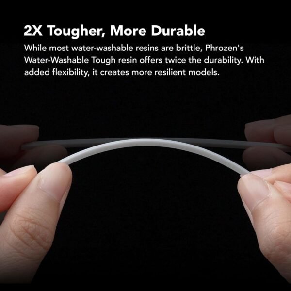 phrozen 3D Printer Water-Washable Rapid Resin [Tough White], 405nm LCD UV-Curing Photopolymer Resin, Strong Impact Resistance, High Flexibility, Low Odor, Non-Brittle, Easy to Clean and Cure (1KG) - Image 4