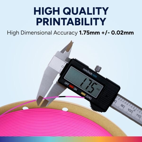 OVERTURE Easy PLA 1.75mm 3D Printer Filament, 1kg PLA Cardboard Spool (2.2lbs), Dimensional Accuracy +/- 0.02mm, Fit Most FDM Printer (Easy Magenta) - Image 4