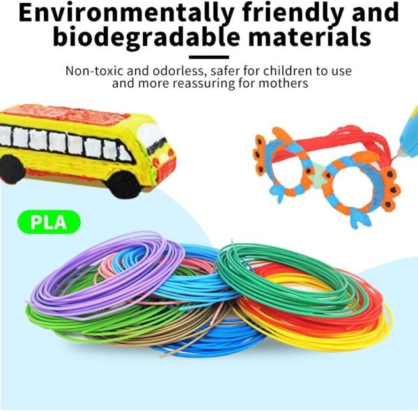 30 Colors 3D Pen Filament PLA Refills Compatible with Most 3D Printing Pens 1.75mm, Each Color 10 Feet,Total 300 Feet 3D Printing Pen Filament - Image 5