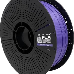 HATCHBOX 1.75mm PLA 3D Printer Filament Reloadable Pack, Includes 1 Reusable Spool & 1 KG Refill for 3D Printing, Dimensional Accuracy +/- 0.03mm, Midnight Purple