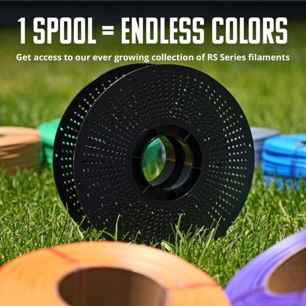 HATCHBOX 1.75mm PLA 3D Printer Filament Reloadable Pack, Includes 1 Reusable Spool & 1 KG Refill for 3D Printing, Dimensional Accuracy +/- 0.03mm, Midnight Purple - Image 6