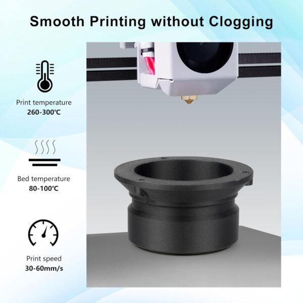 IEMAI Carbon Fiber Nylon Filament 1.75mm, Black PA6-CF 1kg Spool, High-Temp & Wear Resistant, High Strength & Rigidity 3D Filament for Functional Parts & Industrial Tools - Image 4