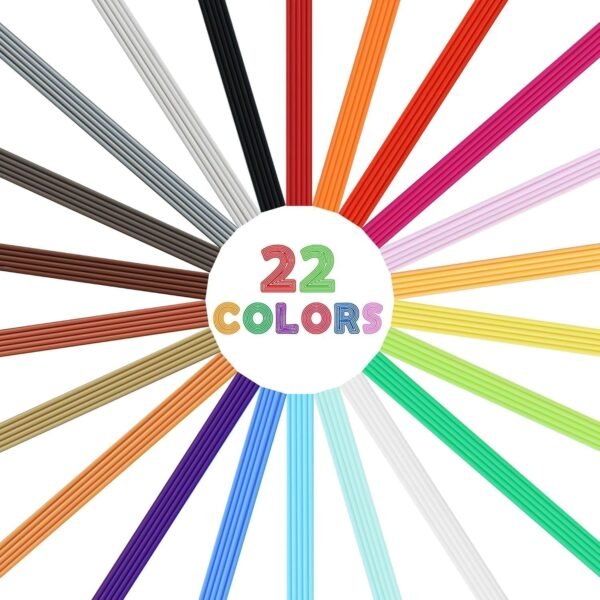 22 Colors PCL 3D Pen Filament Refills for 3Doodler Start+ | Low-Temperature Compatible | 15cm Strands | 110 Total Strands (5 of Each Color) – Ideal for 3Doodler Start 3D Pen - Image 5