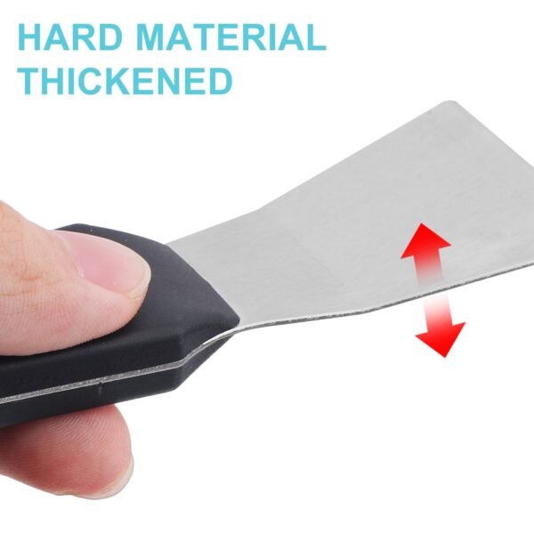 2pcs 3D Printer Scraper, Stainless Steel Metal 3D Printer Spatulas Paint Remover Safety Model Disassemble Tools Professional 3D Printing Accessories Without Damage Build Surface - Image 3
