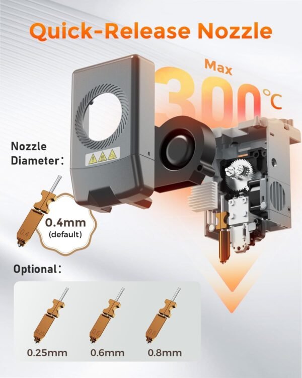 FLASHFORGE AD5X Multi-Color 3D Printer 4 Colors with IFS, Fully Auto Leveling FDM 3D Printer with Max 600mm/s High Speed Printing and Max 300°C Nozzle, Large Printing Size 220 * 220 * 220mm - Image 5