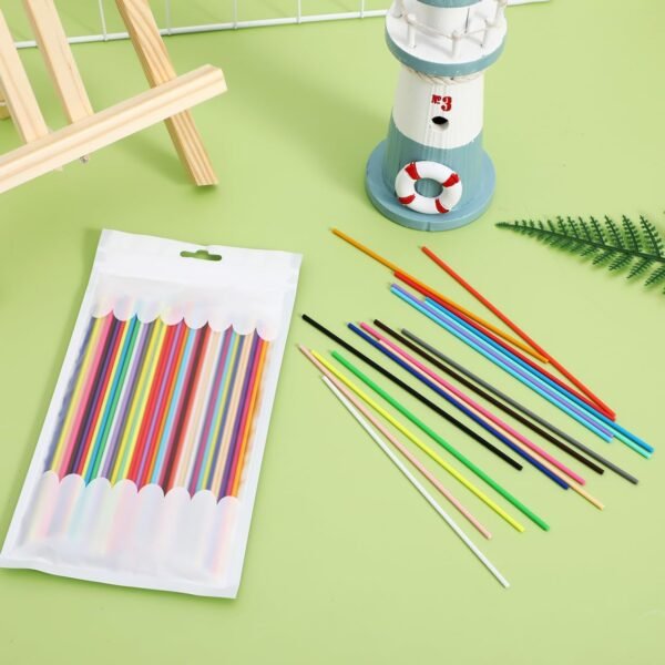22 Colors 3D Printing Pen Filament Refills, Low Temperature Pcl Material, 2.5mm Diameter, Easy to Load and Use, Fade-Resistant, Safe for Kids, 110 Strands, 5.9 Inches Each Pen - Image 3