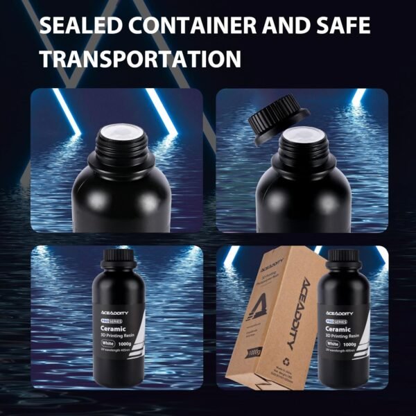 Ceramic 3D Printer Resin, High Resolution 405nm UV-Curing Photopolymer Printing Resin, Compatible with Most LCD/DLP/SLA 3D Printer, 1KG - Image 6