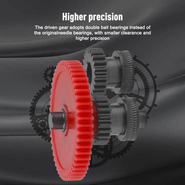 Neptune 4 Upgrade Integrated Dual Gear - Nano-Coating Gear Kit Replacement: Hardened Steel Helical Gear One Piece Shaft 3D Printer Accessory for Original Direct Drive Extruder Hot End - Image 4