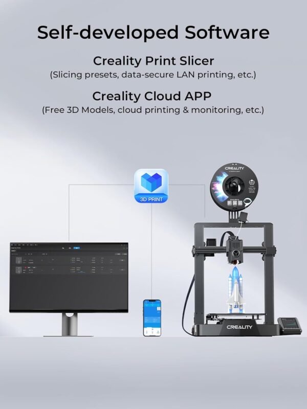 Creality Ender-3 V3 KE 3D Printer, 500 mm/s High-Speed Printing with Auto-Leveling, Sprite Direct Extruder Supports 300℃ Printing, Ultra-Smooth and Stable, 220×220×250 mm Print Volume - Image 8