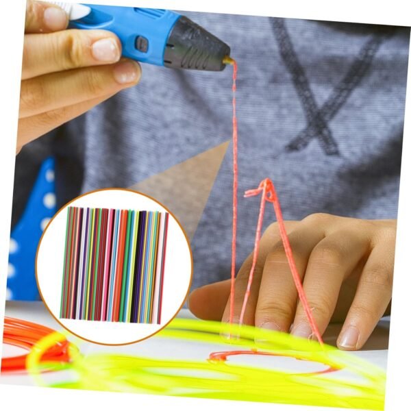 Homoyoyo 22 Colors 3D Doodler Pen Refills, 110 Pcs Pcl Filament 3D Printing Pen, 3D Pen Filament Refills, 3D Oodler Refill Packs, 3-D Painting Pen for 3D Pen Low Printing Temperature 2.5mm - Image 6