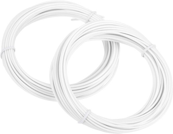 MECCANIXITY 2 Pcs 3D Pen Filament, 1.75mm Dia 33ft Length PLA 3D Printing Pen Filament Refills for 1.75mm 3D Printing Pen, White