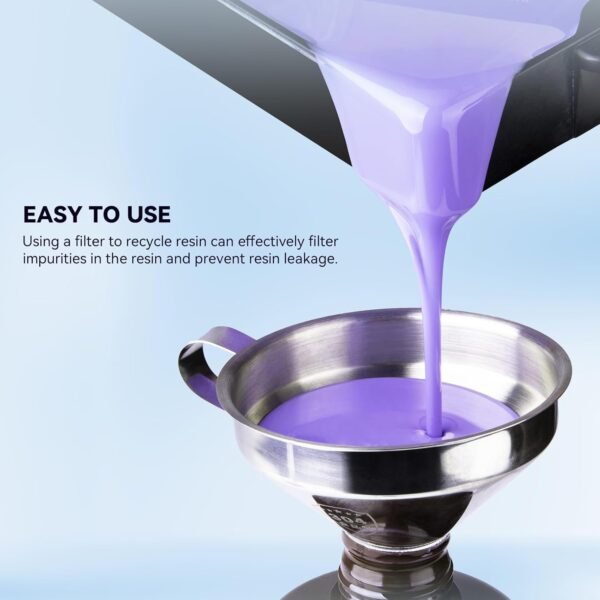 ELEGOO Standard Photopolymer 3D Printer Resin Smoky Black 1000g and ELEGOO 3D Stainless Steel Funnel - Image 9