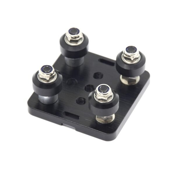 Zeberoxyz Small V-Wheel with Plate for 2020V-Slot Aluminum Profile 3D Printer Accessories Parts Set for CNC Kossel Black Wheel (Small Pulleys Wheels) - Image 4