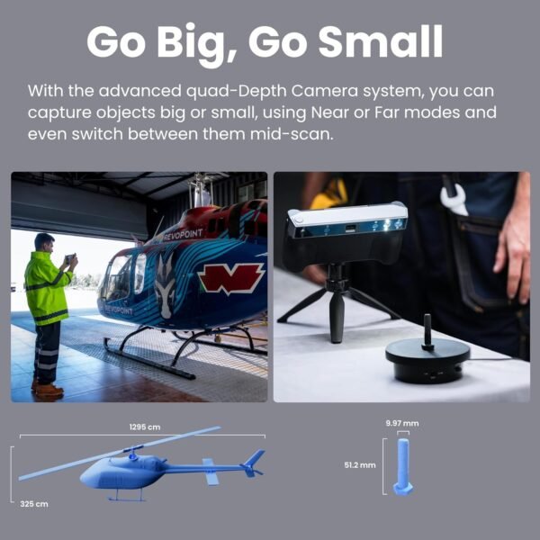 Revopoint MIRACO 3D Scanner for 3D Printing Handheld, Wireless All-in-one 3D Printer Scanner, Up to 0.02 mm Precision, Full Color Scan for Small to Large Objects, 16GB RAM - Image 4