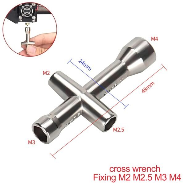 6mm 7mm L-Shaped Hexagonal Wrench Tool & 5 in 1 Multi-Function Wrench for Fixed Mk8 Ender 3 Brass Nozzle Included Copper Wire Toothbrush 3D Printer Accessories (5 Tools) - Image 7