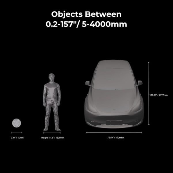 Creality 3D Scanner CR-Scan Raptor Pro for 3D Printing, 22+7 Blue Laser & NIR Handheld Scanner 0.02mm Accuracy, 60fps High-Speed & 5MM to 4M Objects, 24-Bit Full-Color Scanning for Windows macOS - Image 6
