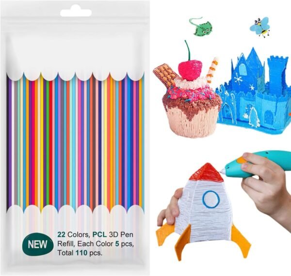 3D Pen Filament Refills - 22 Versatile Colors for 3D Printing Pens & 3D Printers | 3D Drawing Pen Supplies - Image 3