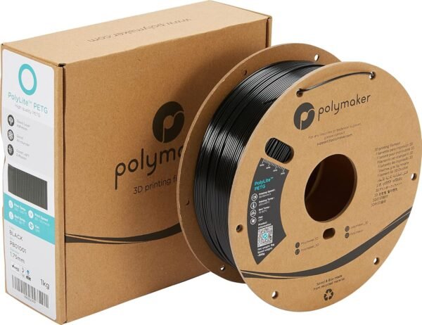 Polymaker PETG Filament 1.75mm 1kg Black 3D Printer Filament, PolyLite PETG 3D Printing Filament 1.75mm, Dimensional Accuracy +/- 0.03mm, Print with Most 3D Printers - Image 5