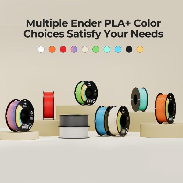Creality 3D Printer Filament 1.75mm, Rainbow PLA+ Filament No-Tangling Strong Toughness Vacuum Packaging Multi-Color 3D Printing PLA Filament Fit Most 3D Printers - Image 7