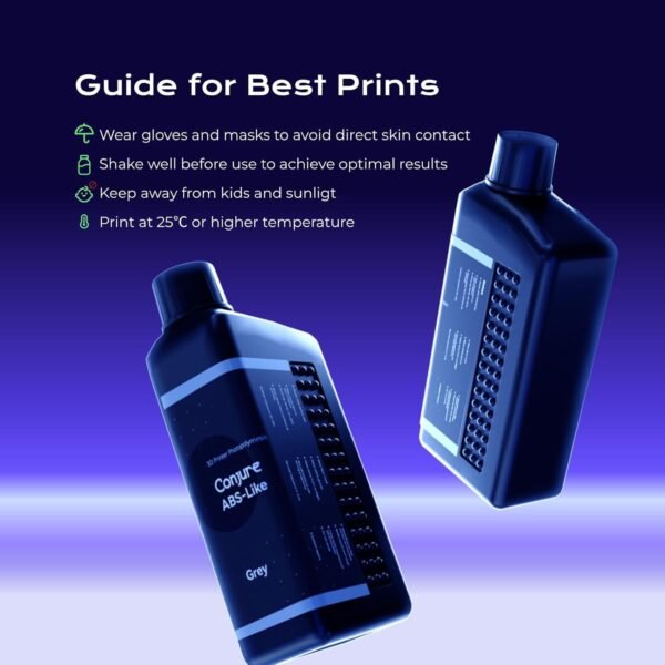 Chitu Systems ABS-Like Resin, 3D Printer Conjure Resin Fast Curing High Precision Non-Brittle, Grey 1000g - Image 7