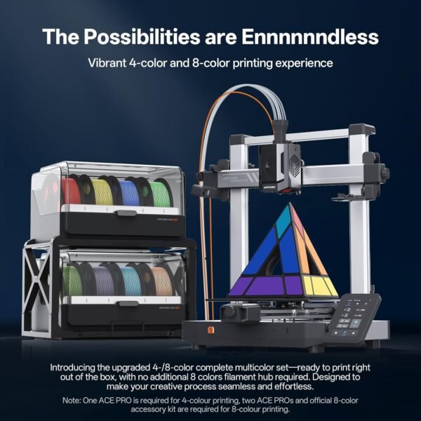 （Bundle Anycubic Kobra 3 V2 Combo） Anycubic Multicolor 3D Printer, Up to 600mm/s Print Speed Active Filament Drying Enhanced Auto-Leveling for Higher Success Rates, 10.0'' x 10.0' x 10.2'' - Image 7