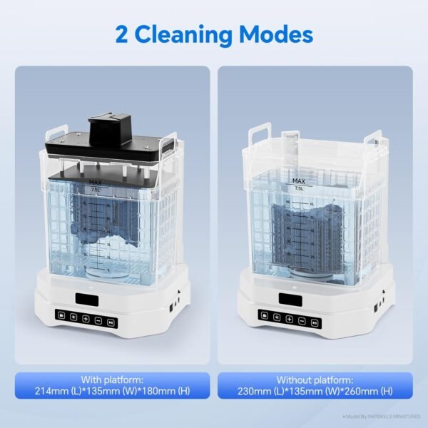 ELEGOO Mercury Plus 3.0 Larger Wash and Cure Station, Resin Curing Machine for LCD/SLA/DLP 3D Printing Models, Best for Saturn, Mars 3D Printer, Washing Size of 230 * 135 * 260mmm - Image 4