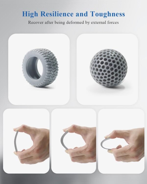 High Toughness 3D Printer Resin, High Precision ABS-Like Flexible 3D Printing Resin for Architectural Models, Industrial Parts, 405nm Engineering Photopolymer Resin for DLP/LCD (Grey, 1000g) - Image 5