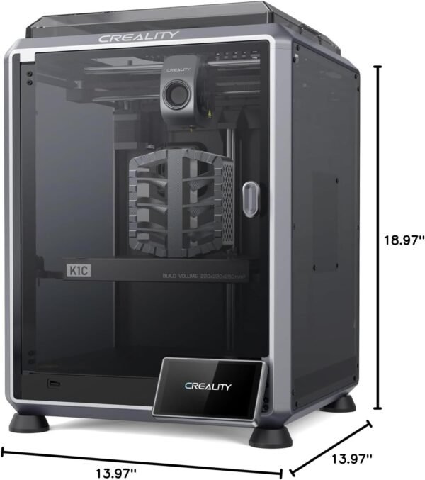 [2024 New] Creality K1C 3D Printer Up to 600mm/s Fast Speed, Reliable Carbon Fiber Printing, Anti-Vibration Design, Auto Calibration for Leveling, Pre-Assembled & Smart OS 3D High Speed Printer - Image 7