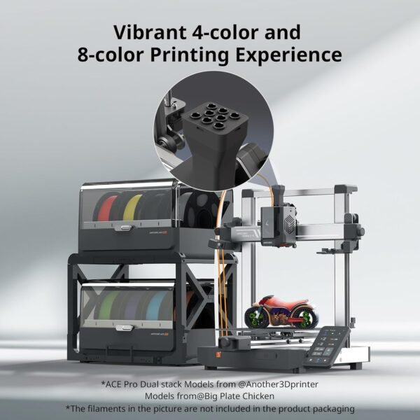 （Anycubic Bundle Filament 4KG） Anycubic Kobra 3 V2 Combo 3D Printer, Smart Multicolor Printing Up to 600mm/s Print Speed - Image 4