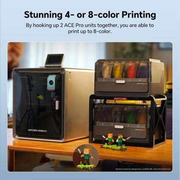 Anycubic ACE Pro Multi Color 3D Printer Filament Dryer Box, Not for Anycubic Kobra S1, Only Compatible with Kobra 3 Max, Filament Auto Backup and Intelligent Identification - Image 5