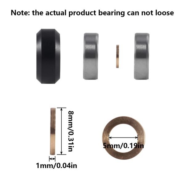 Aokin 3D Printer POM Wheel Plastic Pulley Linear Bearing for Creality Ender 3, Ender 3 Pro, Ender 3 V2, CR-10, CR-10S Series 3D Printer, 10 Pcs - Image 3